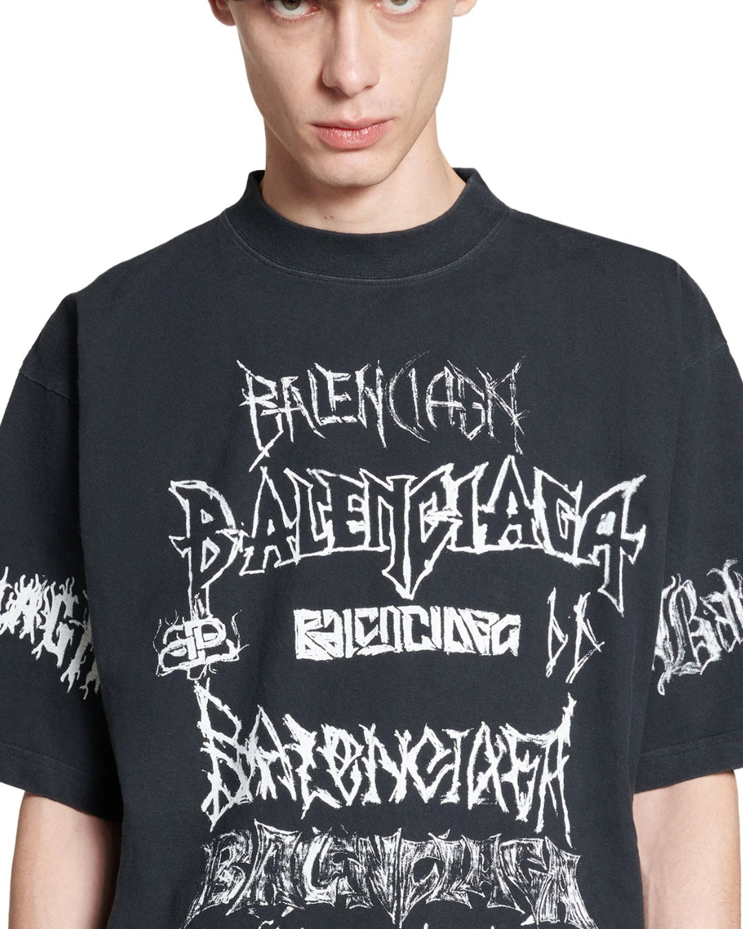 AUJLA BAL'ENCIAGA UNISEX EXCLUSIVE OVERSIZED TEE - BLACK(*)