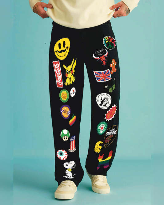 Urban Funky: Men's Stylish Black Cotton Pants(*)