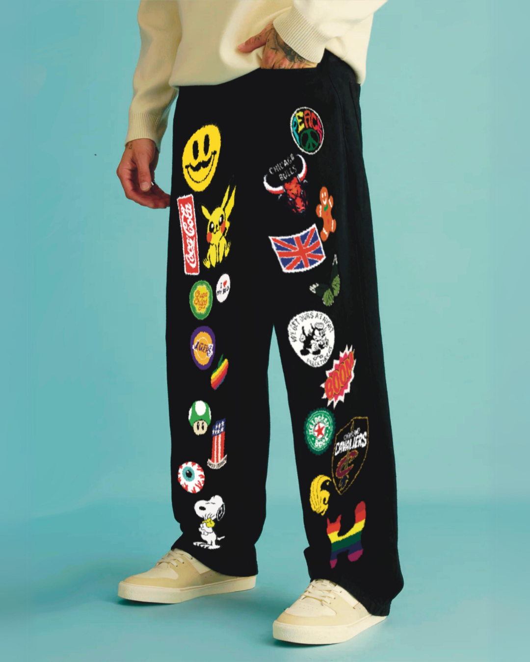 URBAN FUNKY: MEN'S STYLISH BLACK COTTON PANTS(*)