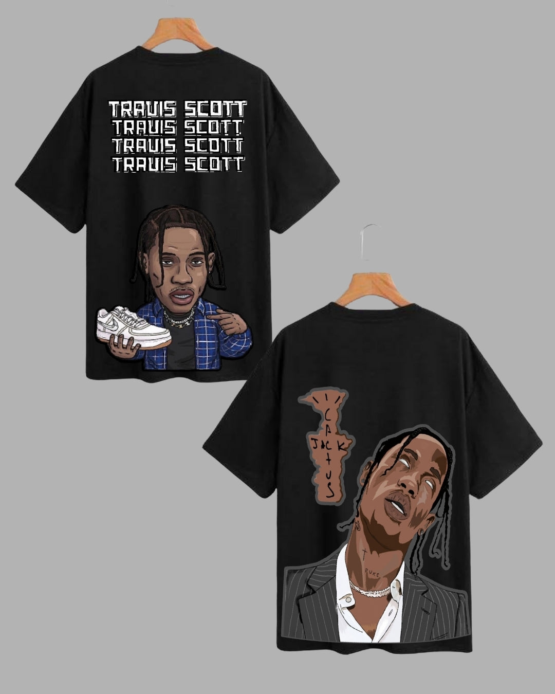 Travis Trends: Women's Oversized Tees - Dunk & Trippy (2-Pack)