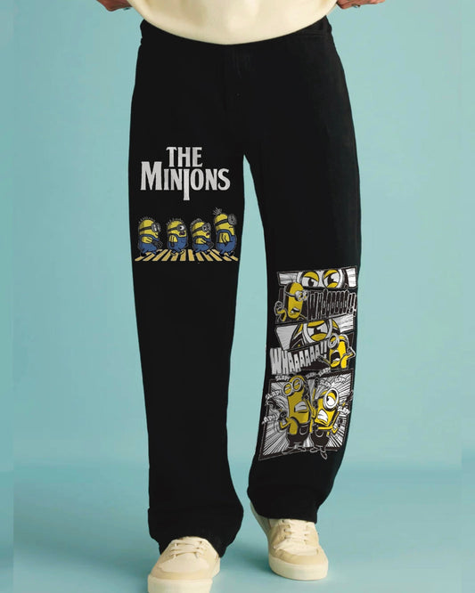 Men's Black Cotton Pant - The Minions(*)