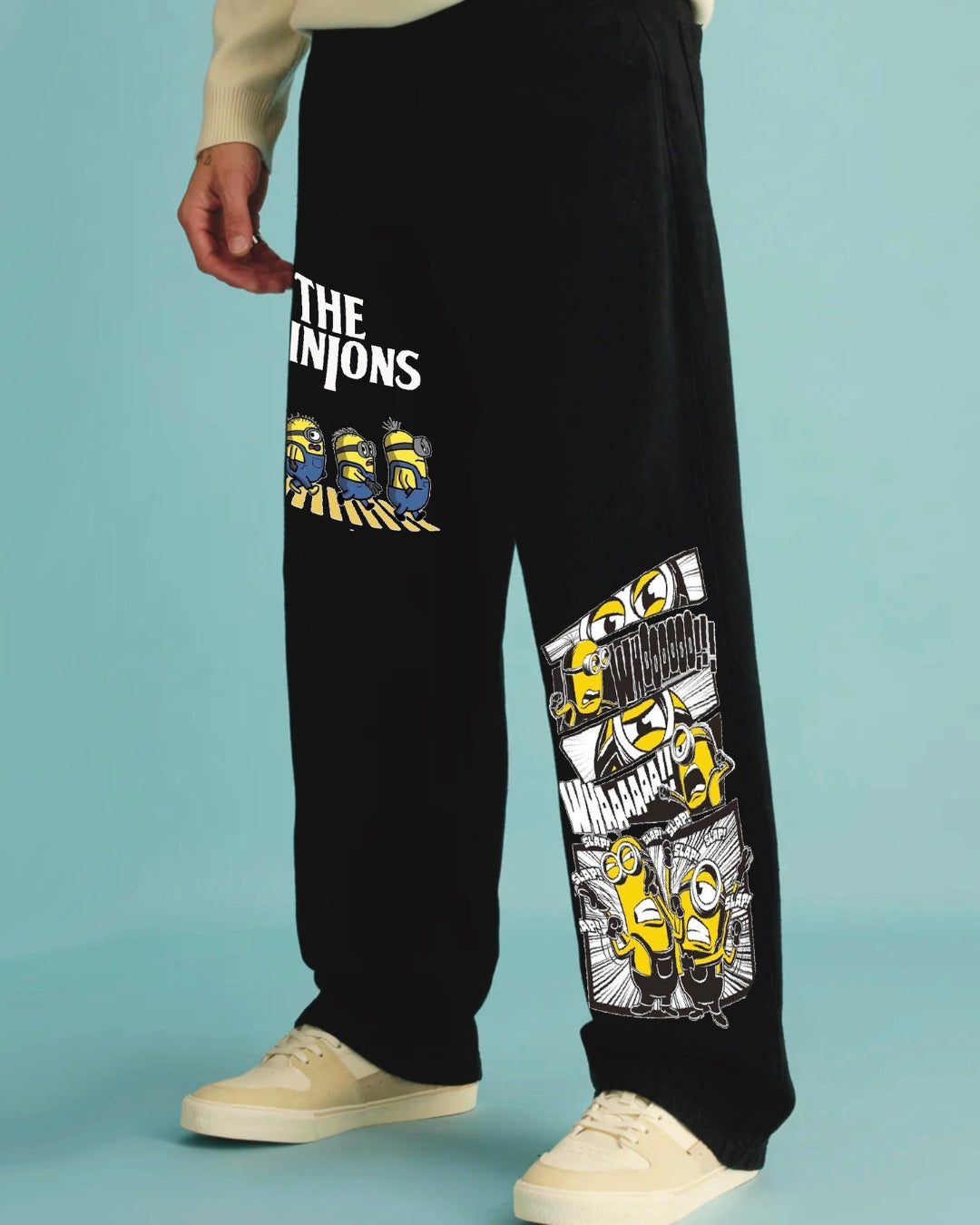 Men's Black Cotton Pant - The Minions(*)