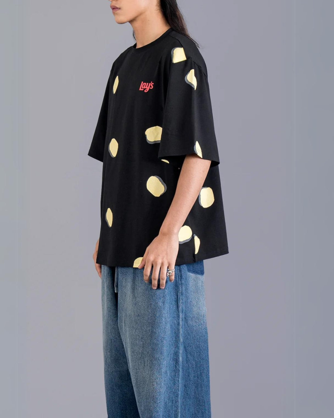 Lays Black Urban Oversized Unisex T-Shirt