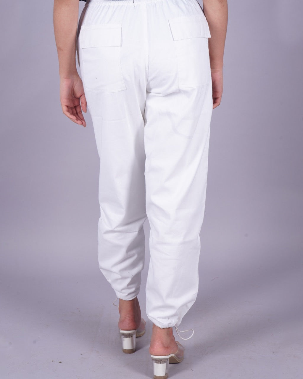 Femme Gear 5: Female White Adjustable Cargo Pants(*)