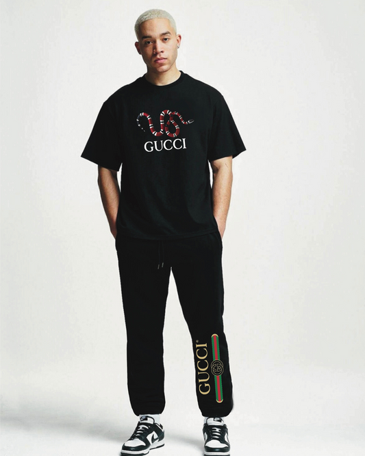 Men Gu'ccci Snake Oversized Cord Set - Black and Black(*)