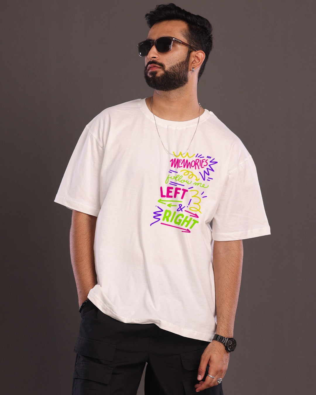 Got Stuck Up in My Head and Left Right: Men's Charlie Puth Oversized T-Shirt Set"