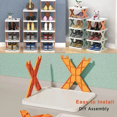 Layer Shoes Stand Multifunctional Entryway Foldable Shoe Rack Shelf