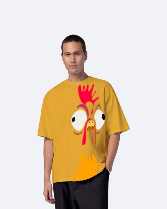 Hen Yellow Urban Oversized T-Shirt for Men