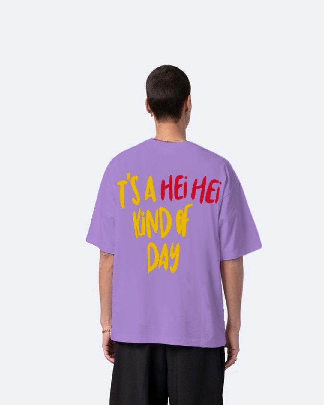 Hen Purple Urban Oversized T-Shirt for Men