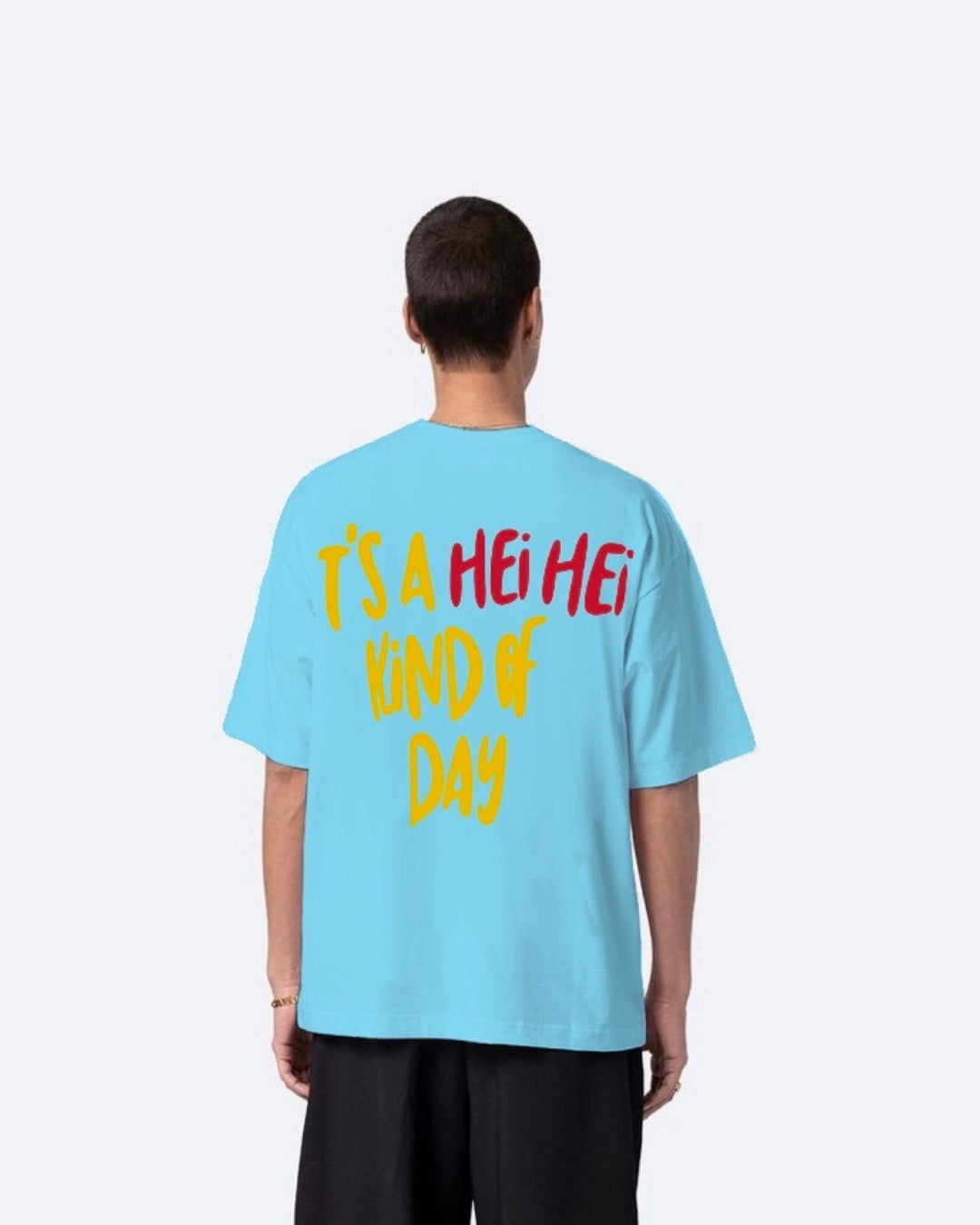 Hen Blue Urban Oversized T-Shirt for Men