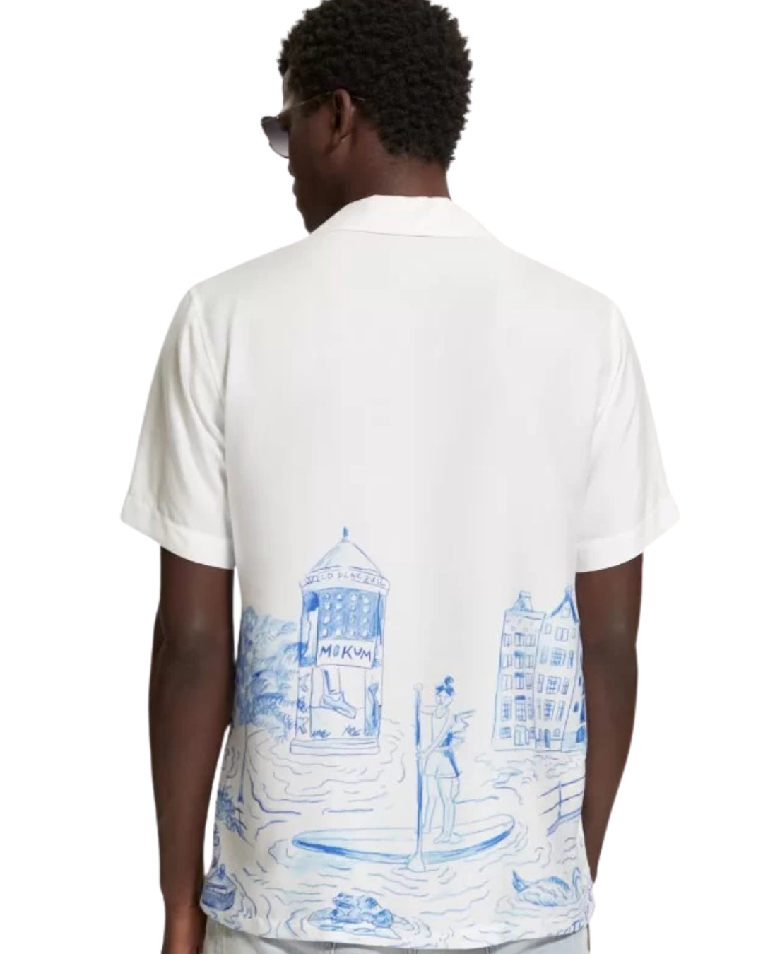 STREET SCENE HALF SLEEVE WHITE OVERSIZED KNITTED SHIRT(*)
