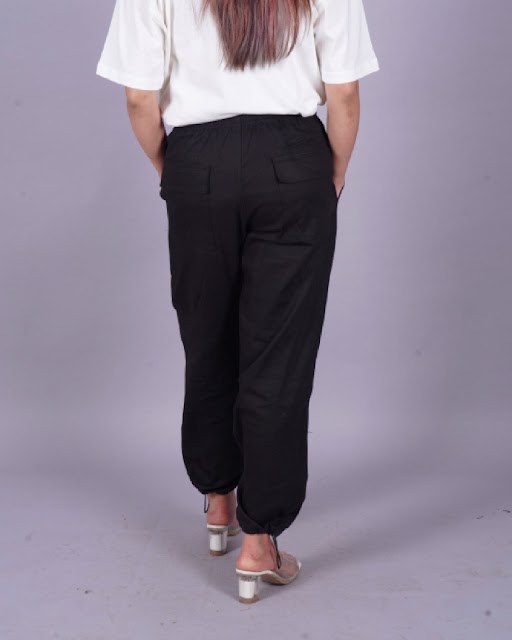 Japanese Dragon Women's Adjustable Black Cargo Pants(*)