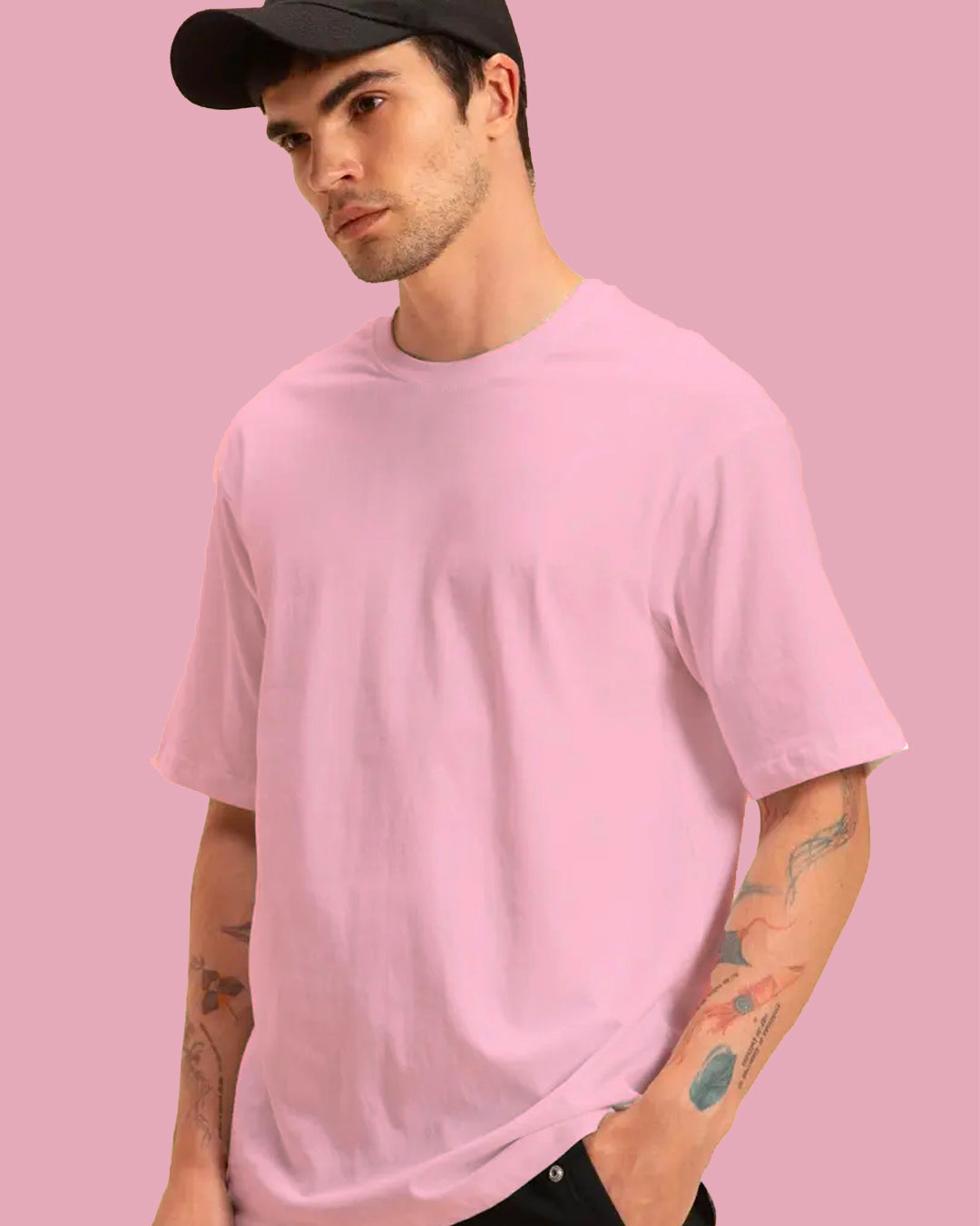 SOLIDS PACK OF 6: OVERSIZED T SHIRTS - 100% COTTON