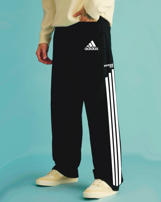 Men's Black Cotton Pant - Addidas Edition(*)
