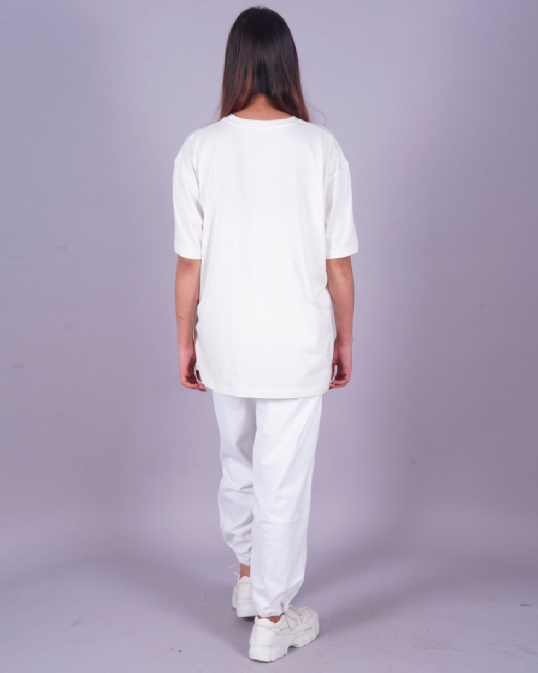 Women Bankai Oversized Co-Ord Set - White and White