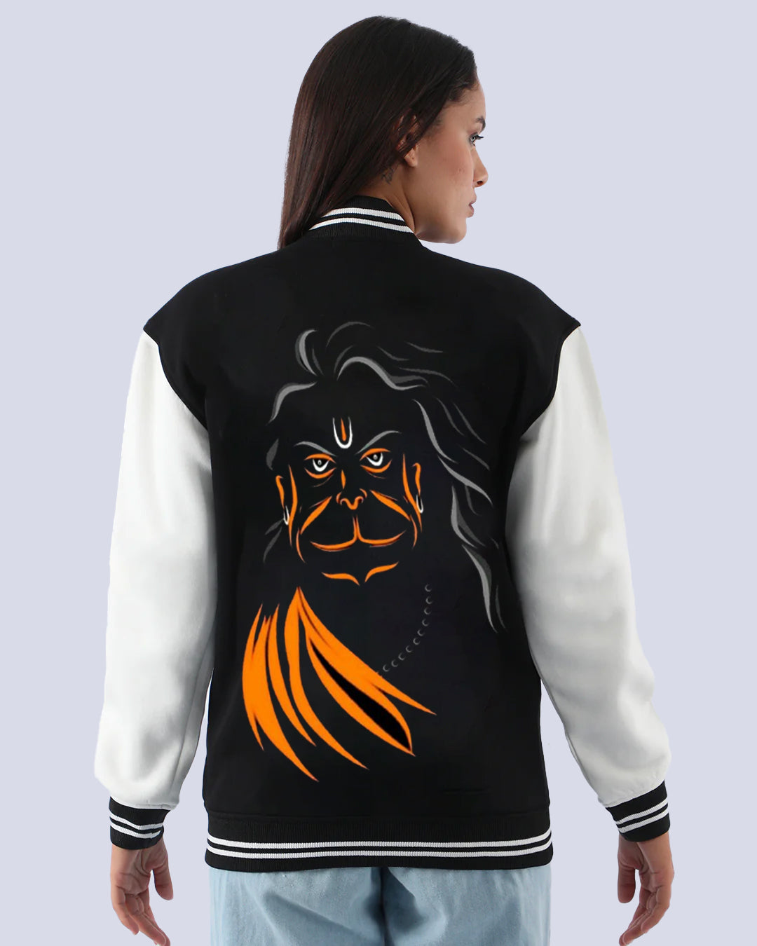 Women's Oversized Varsity Jacket - Hanuman