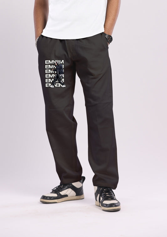 Men's Eminem Black Adjustable Cargo Pant(*)