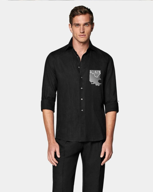 MEN'S AX BIRD LOGO SHIRT (BLACK)
