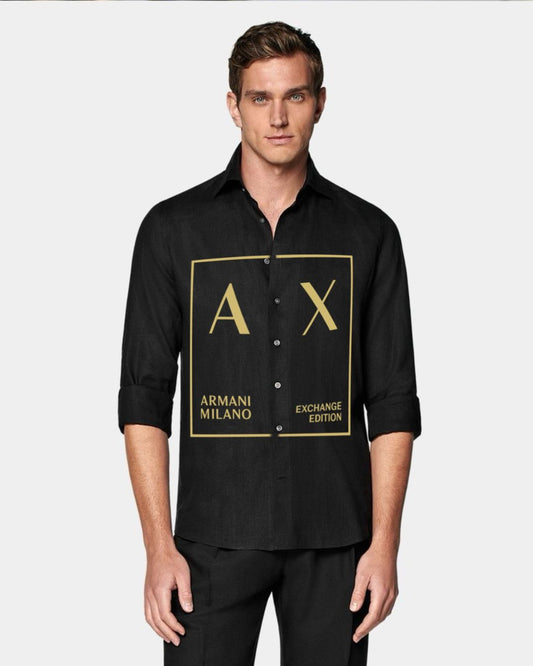 MEN'S AX MILANO SQUARE SHIRT(BLACK)