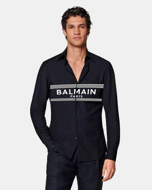 MEN'S CODED BALMAIN SHIRT(BLACK)