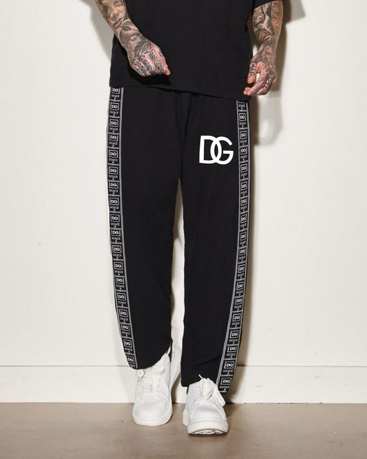MEN'S DG BARS BLACK COTTON PANT