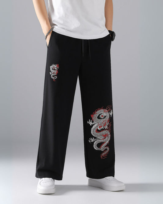 MEN'S DRAGON BLAZE BLACK COTTON PANT