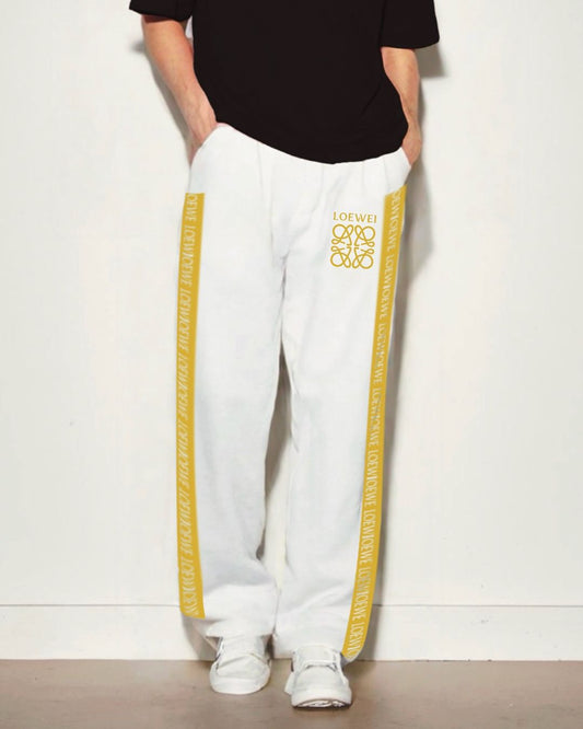MEN'S GOLDEN LOEWEI WHITE COTTON PANT