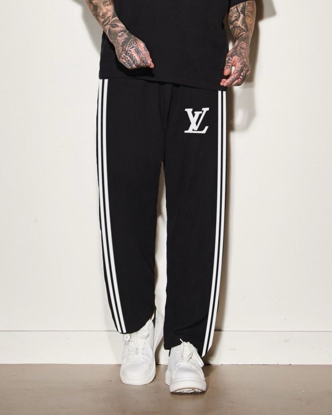 MEN'S LV PLAY BLACK COTTON PANT
