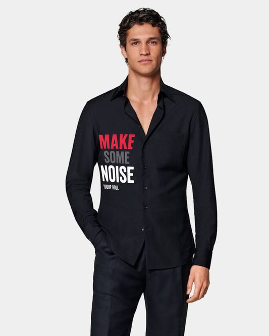 MEN'S MAKE NOISE SHIRT(BLACK)