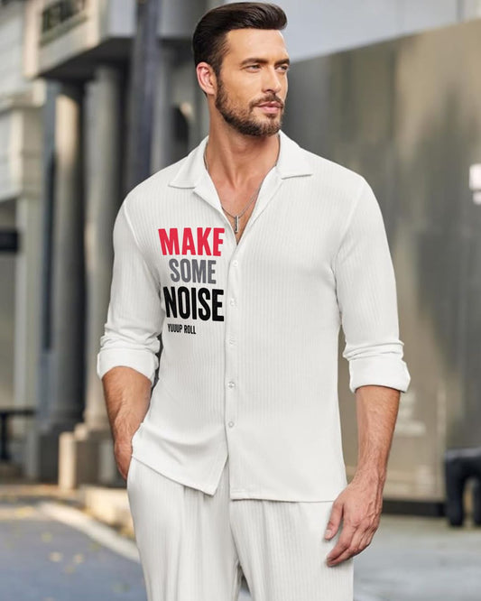 MEN'S MAKE NOISE SHIRT(WHITE)
