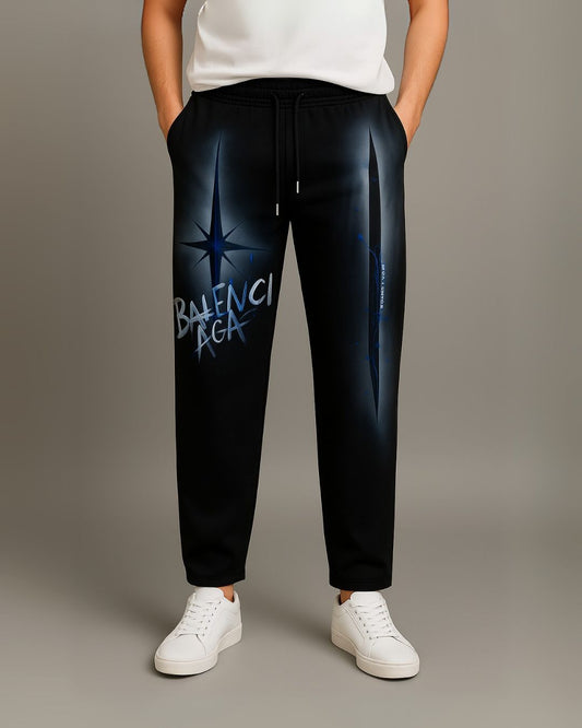 MEN'S NEO LUXE BLACK COTTON PANTS