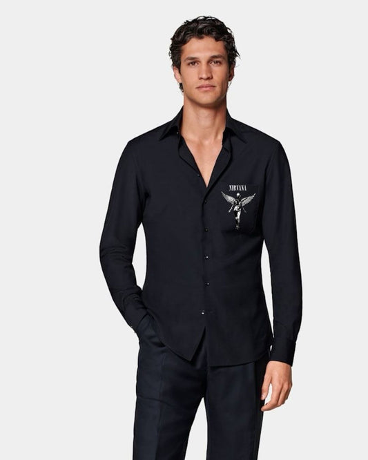 MEN'S NIRVANA ANGLE SHIRT(BLACK)