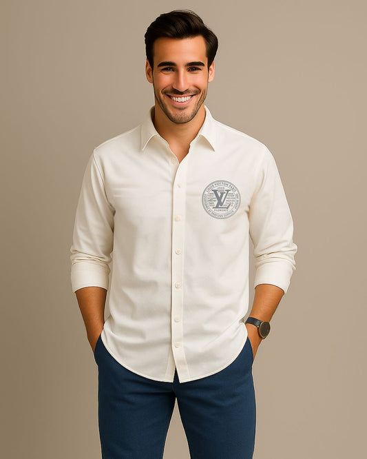 MEN'S PERFUME PARIS FULL SLEEVE WHITE SHIRT