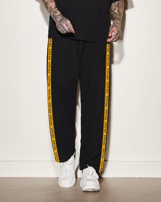 MEN'S PRADA CRYPT BLACK COTTON PANT