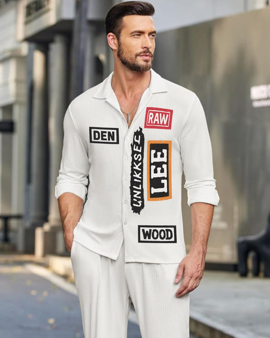 MEN'S RAW WOOD SHIRT(WHITE)