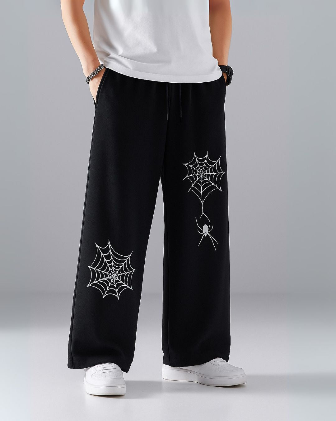 MEN'S TANGLED STRIKE BLACK COTTON PANT