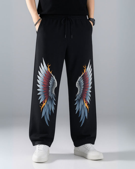 MEN'S VINTAGE WINGS BLACK COTTON PANT