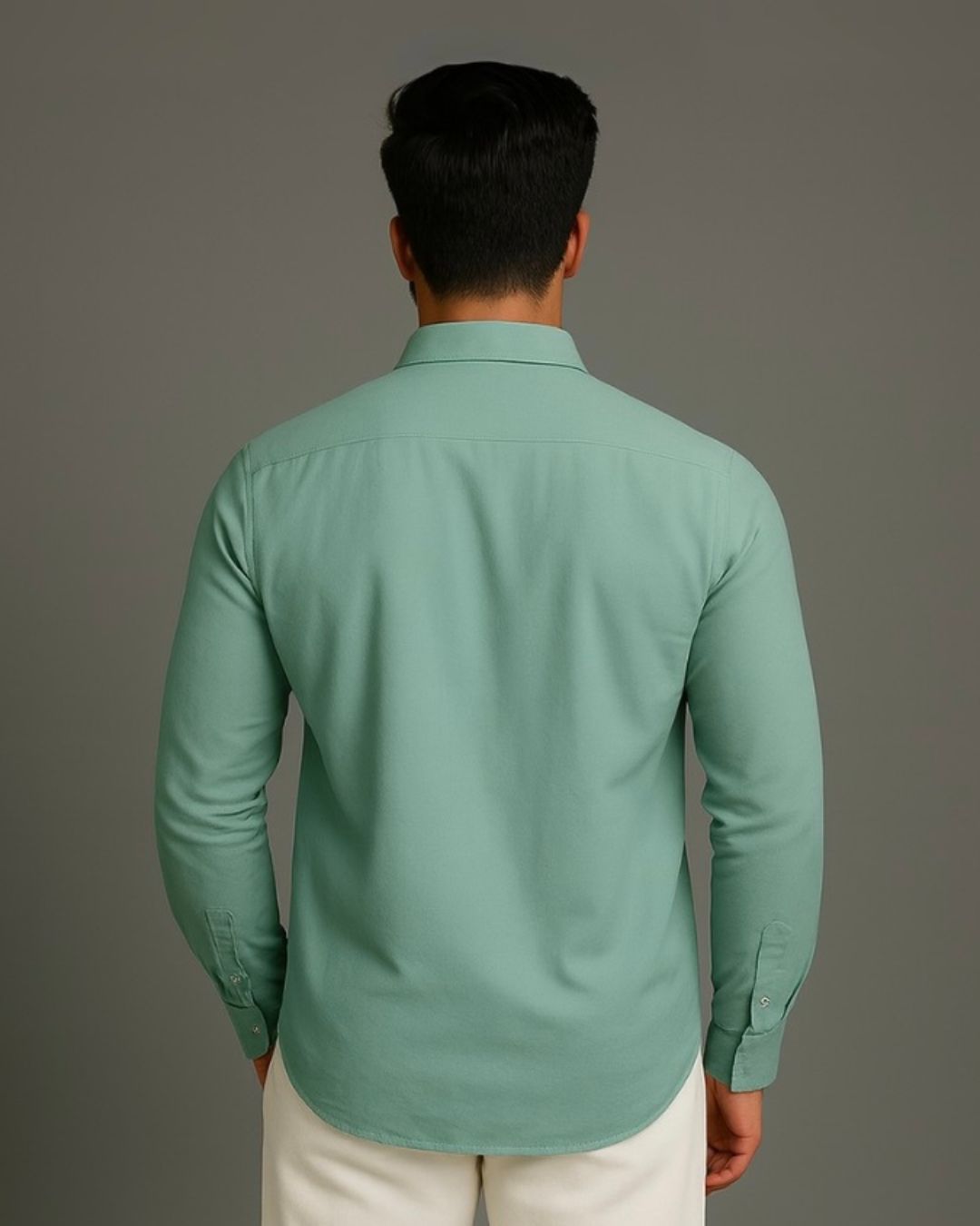 MEN'S BURBERRY FULL SLEEVE GREEN SHIRT (*)
