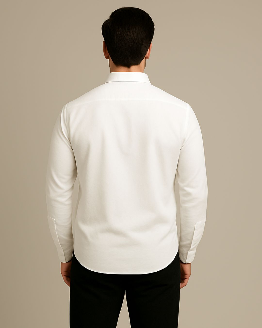 MEN'S EMPORIO FLY  FULL SLEEVE WHITE SHIRT