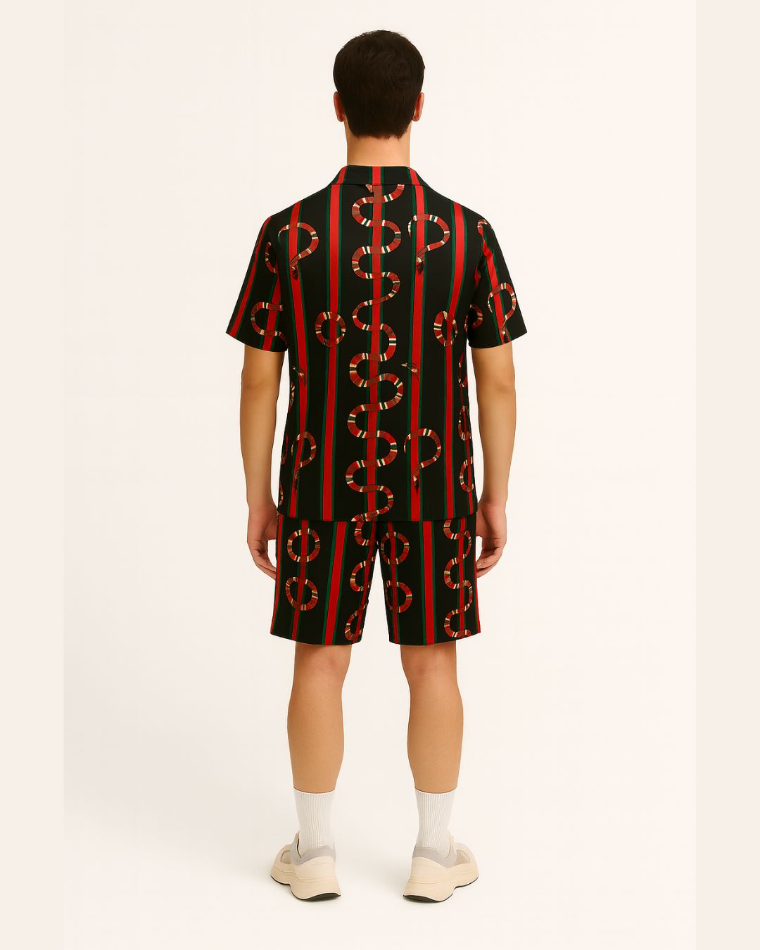 MEN'S GU'CCCI SNAKE WORLD ULTRASOFT 100% SILK SHORT CORDSET