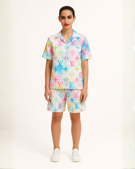 WOMEN'S L'V SHURIKEN ULTRASOFT 100% SILK SHORT CORDSET