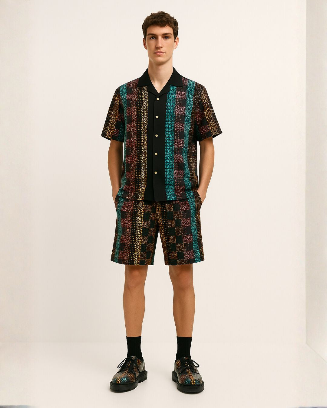 MEN'S L'V TRAINER ULTRASOFT 100% SILK SHORT CORDSET