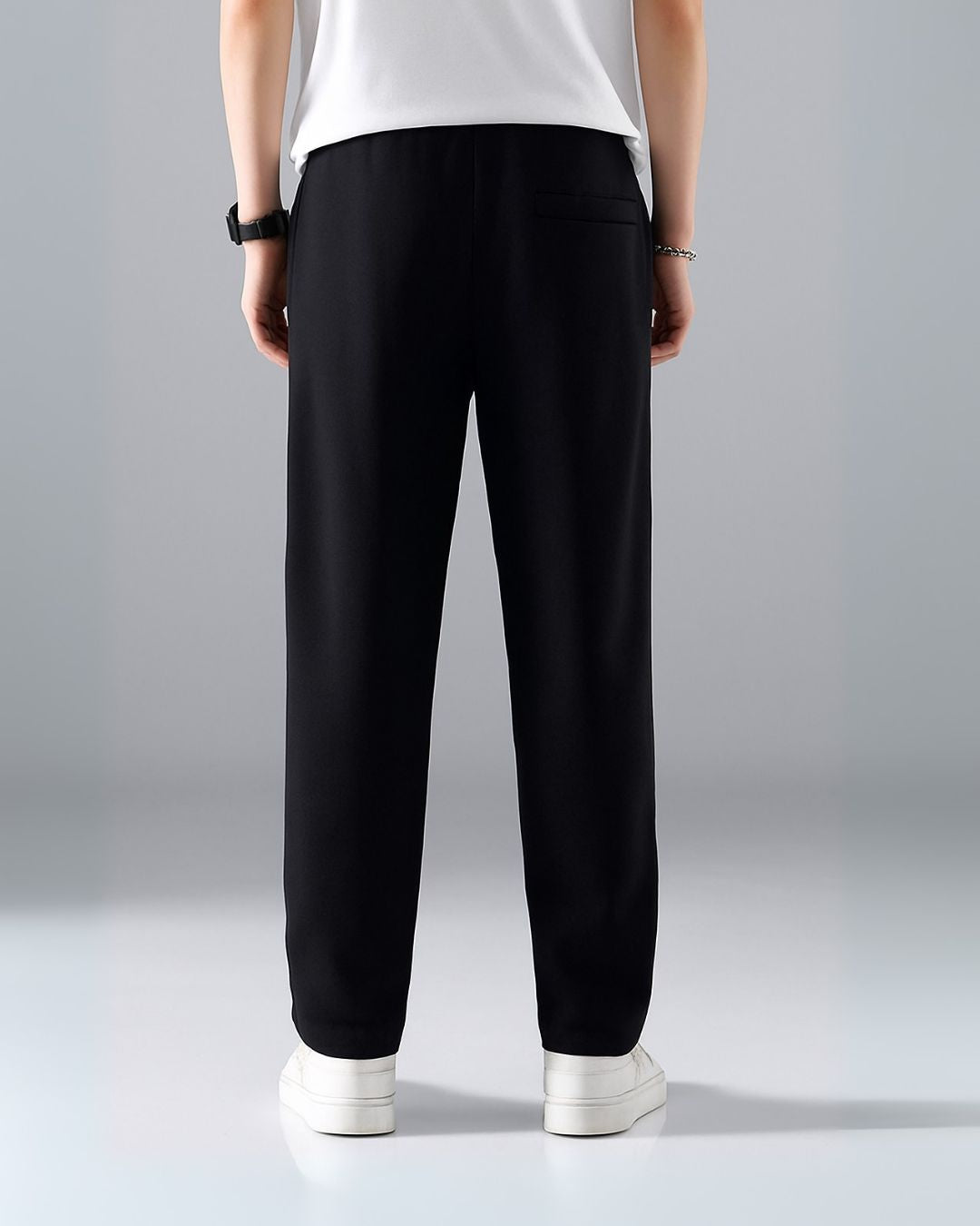 MEN'S MIDNIGHT VEINS BLACK COTTON PANT