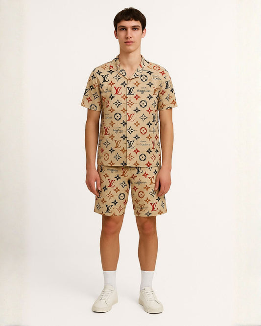 MEN'S VITTION STYLE ULTRASOFT 100% SILK SHORT CORDSET