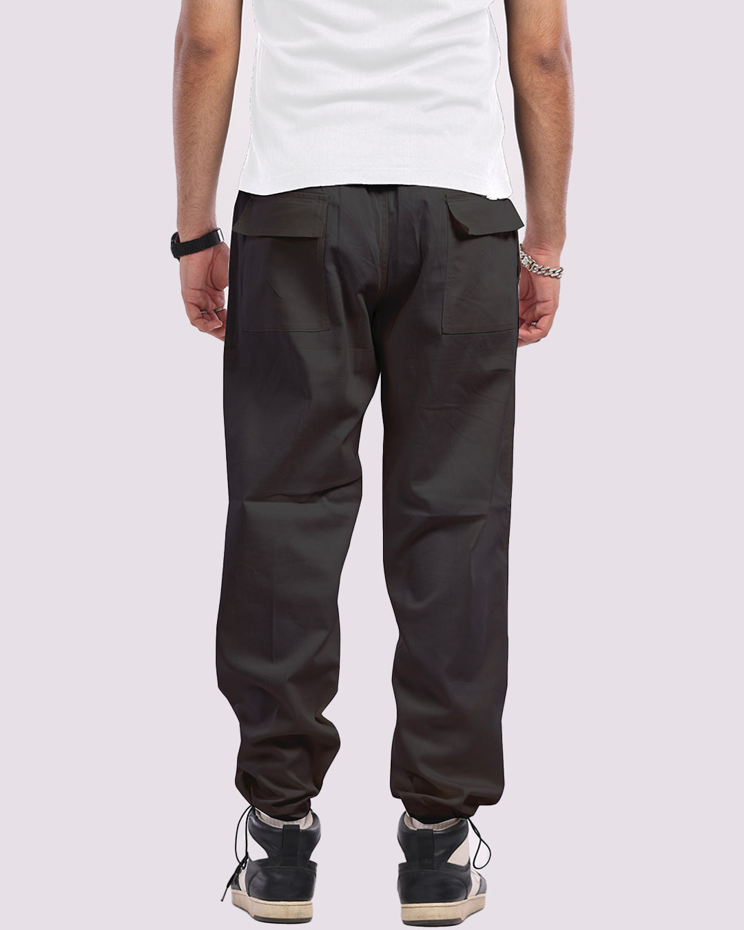 Men's Black Classic Cargo Adjustable Pants