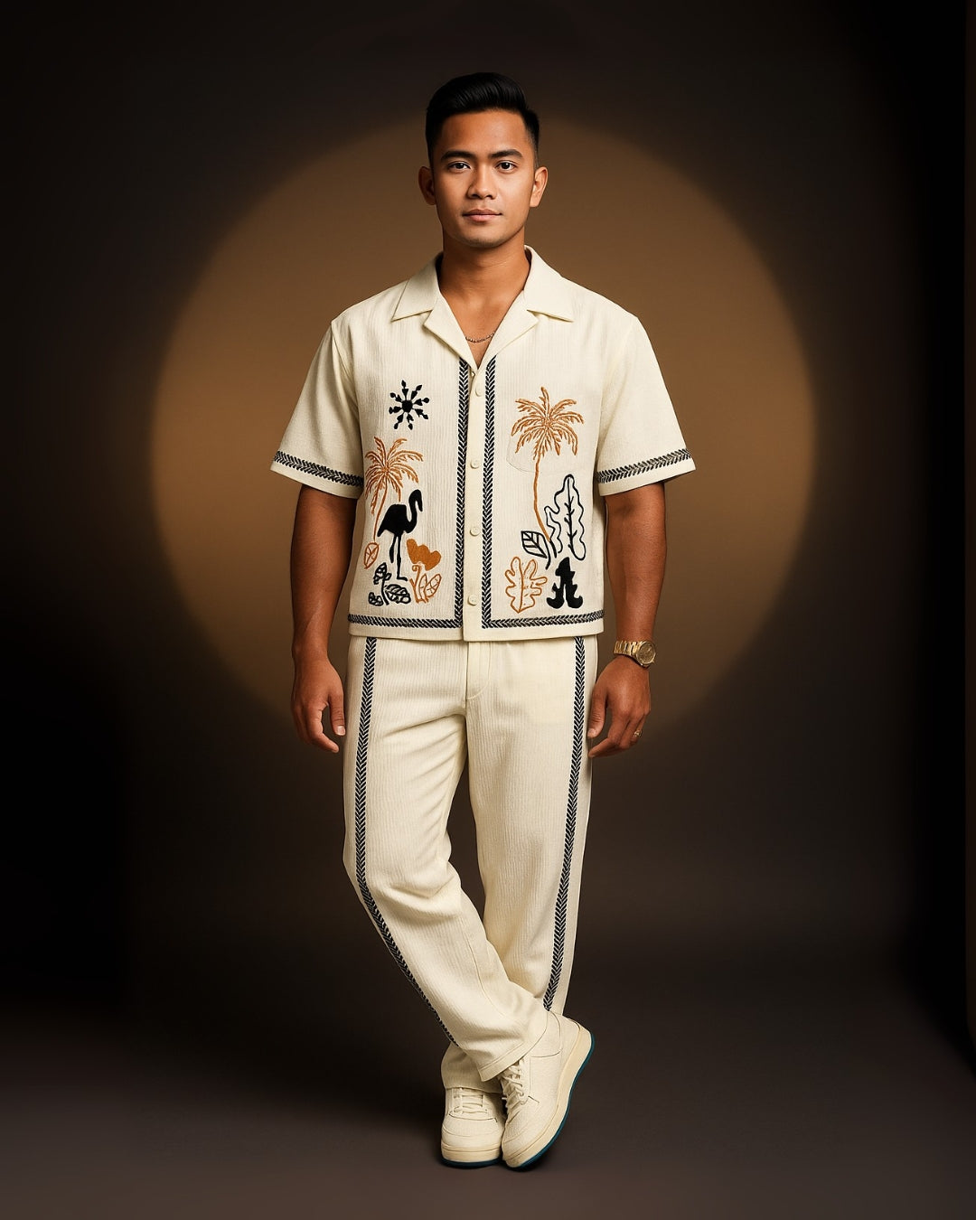 MEN'S PALM BREEZE CORDSET (WHITE AND WHITE)(*)