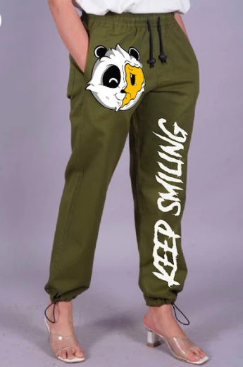 KEEP SMILE OLIVE PANT (*)