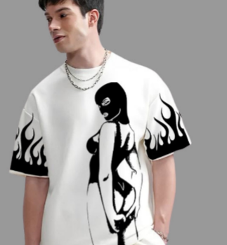 BEAUTIFUL DISASTER MEN OVERSIZED TEE-WHITE(*)