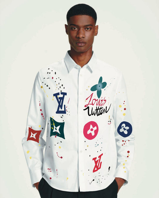 SPLASH MODE WHITE FULL  SHIRT