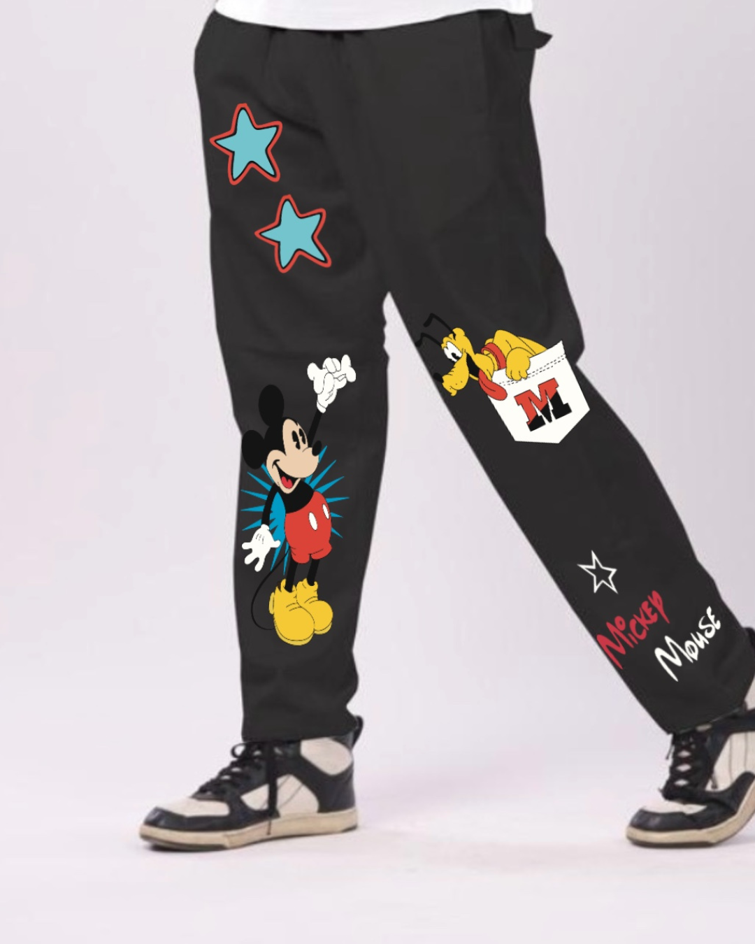 Men's Mickey Mouse Black Cargo Pant(*)